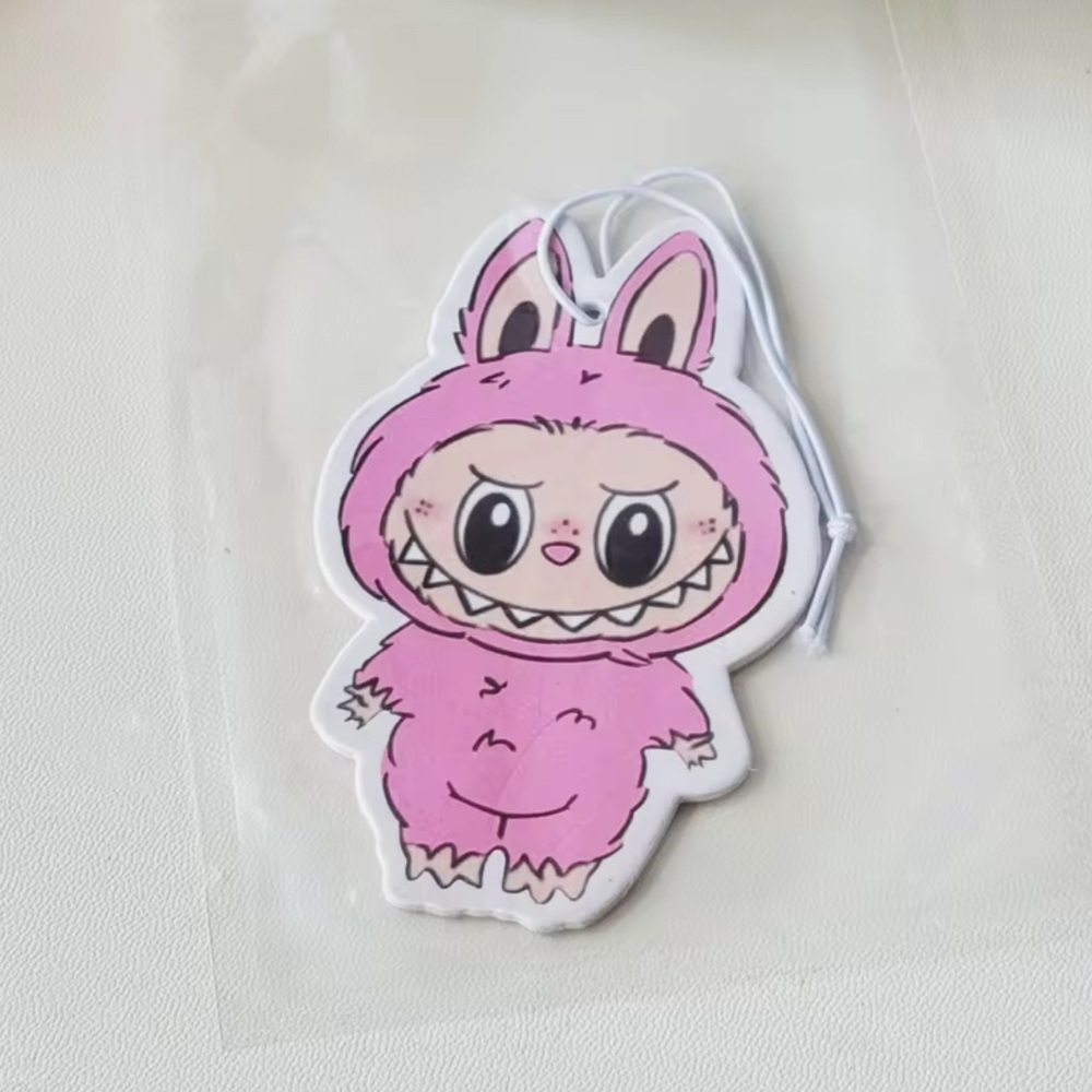 Labubu Car Air Freshener - Light Pink